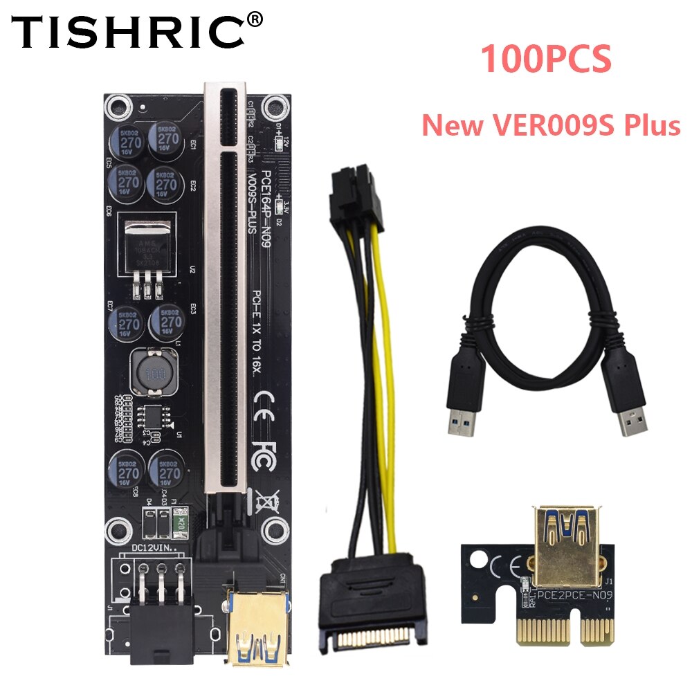 TISHRIC 100PCS VER009S Plus PCI-E  ī 1X..